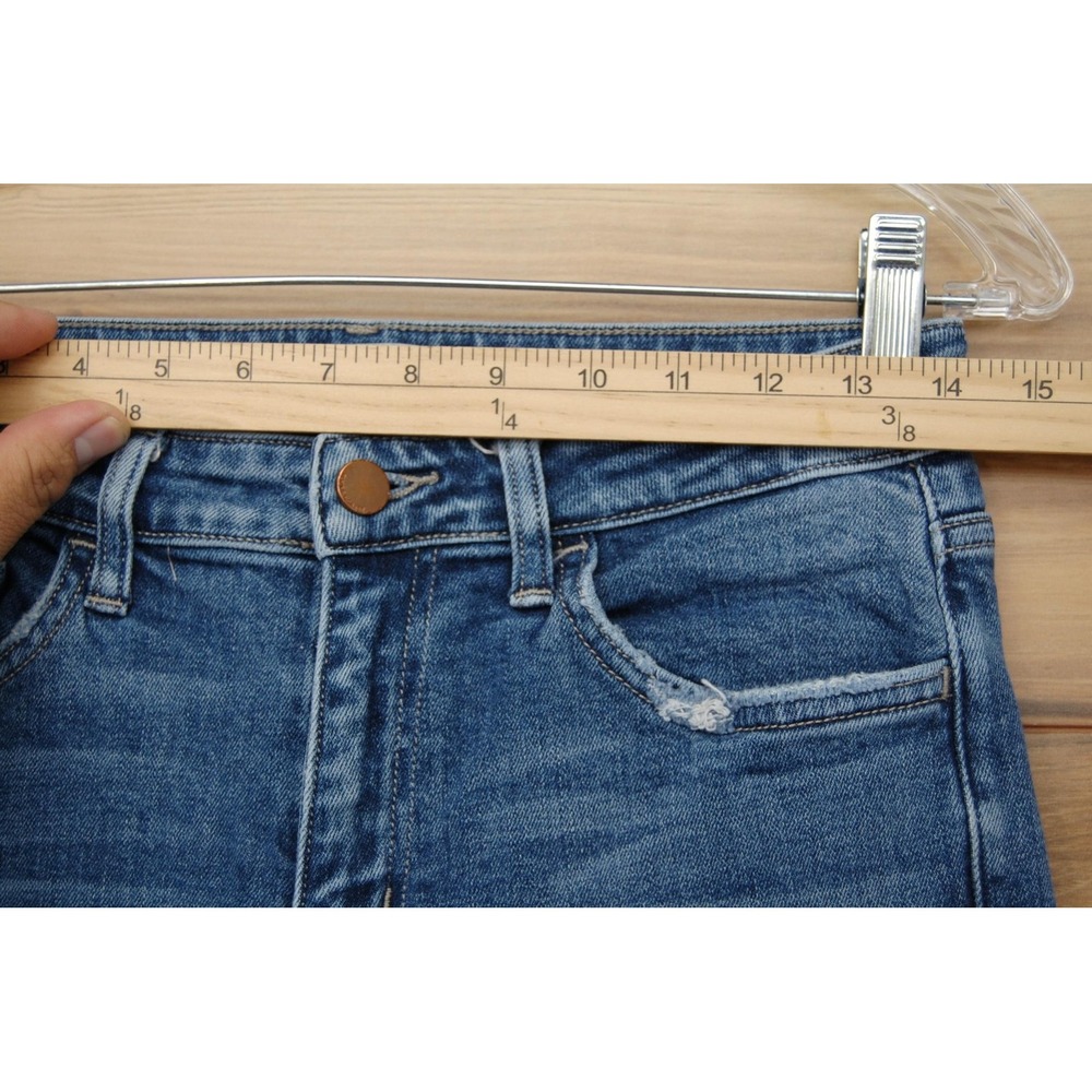 Flying Monkey Jeans‎ Womens 26 Blue High Rise Distressed Raw Hem Ankle F4068 - Picture 10 of 15